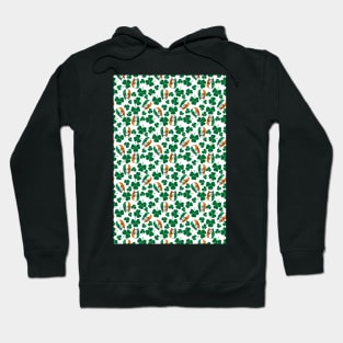 irish skulls and clovers Hoodie